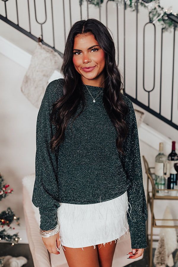 Shimmery Babe Shift Top In Hunter Green sold by Impressions product image thumbnail 2