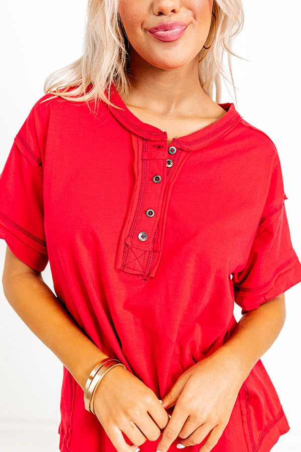 Take The Time Tee In Red sold by Impressions product image thumbnail 3