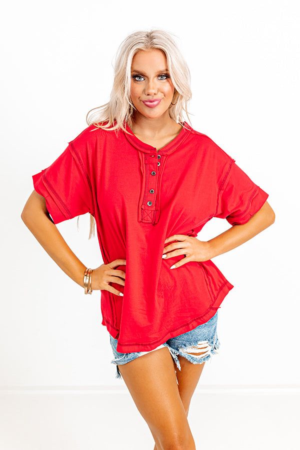 Take The Time Tee In Red sold by Impressions product image thumbnail 2