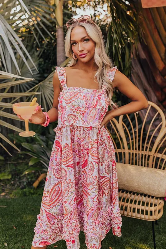 Sunset Splendor Satin Midi sold by Impressions