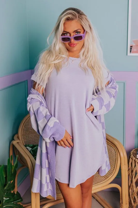 New Adventure T-Shirt Dress In Lavender sold by Impressions