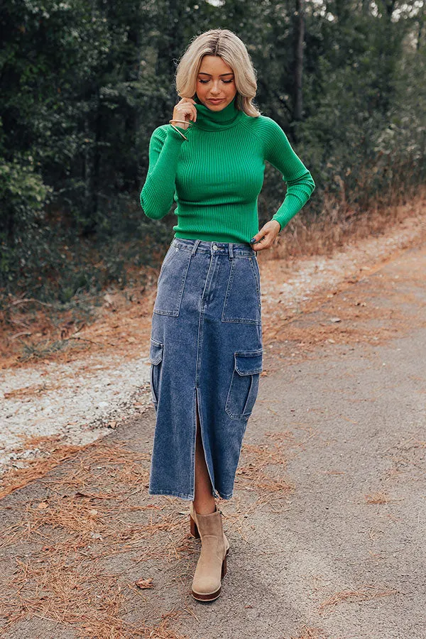 Passing Time Ribbed Top In Green sold by Impressions product image thumbnail 5