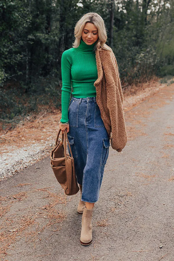 Passing Time Ribbed Top In Green sold by Impressions product image thumbnail 2