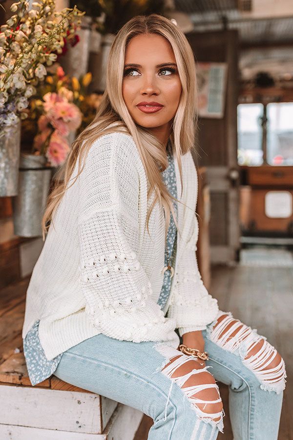 Sweet Memories Knit Cardigan In Ivory sold by Impressions product image thumbnail 3