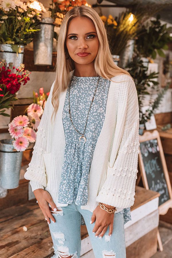 Sweet Memories Knit Cardigan In Ivory sold by Impressions product image thumbnail 4