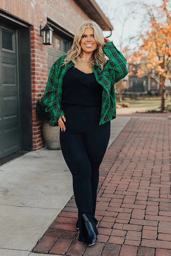 Evergreen State Of Mind Plaid Jacket In Green Curves sold by Impressions product image thumbnail 2
