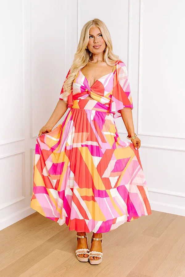 Sunshine and Sorbet Pleated Midi Curves sold by Impressions product image thumbnail 4