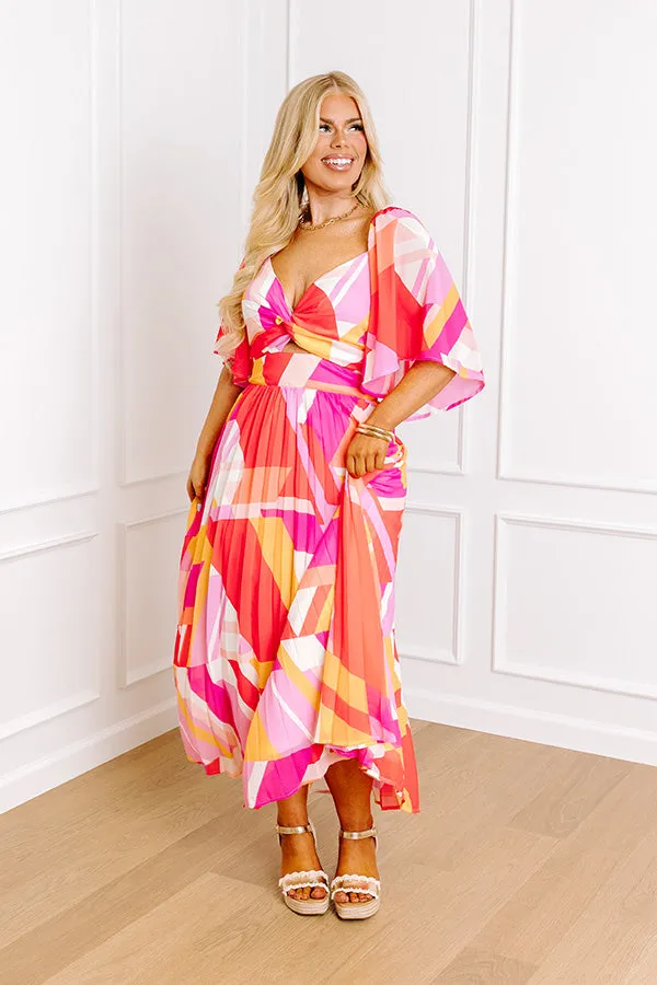 Sunshine and Sorbet Pleated Midi Curves sold by Impressions