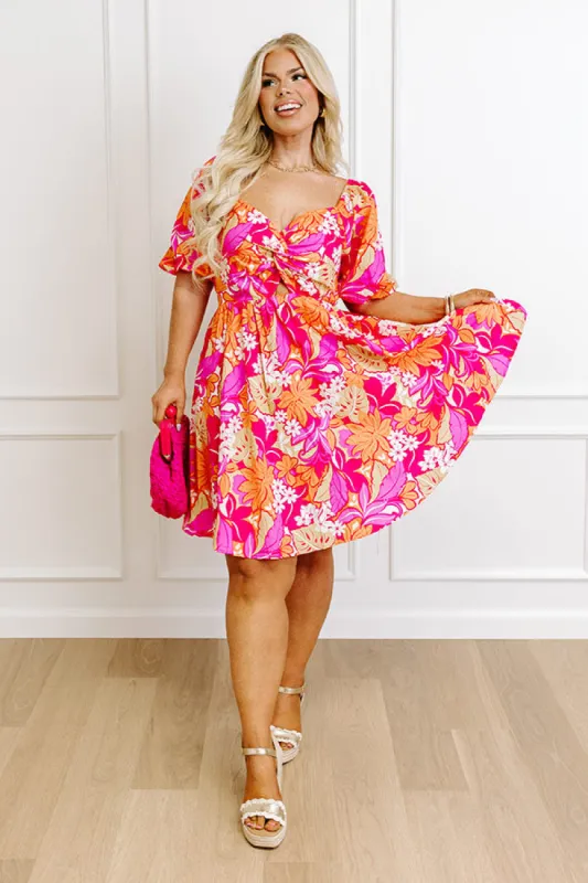 Vibrant Voyage Floral Mini Dress Curves sold by Impressions
