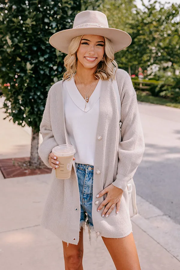 Swift And Chic Cardigan In Taupe sold by Impressions product image thumbnail 4