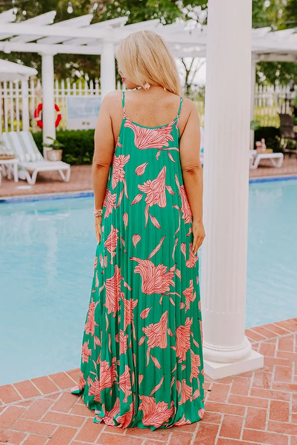 Vibrant Moment Floral Maxi Dress in Jade Curves sold by Impressions product image thumbnail 5