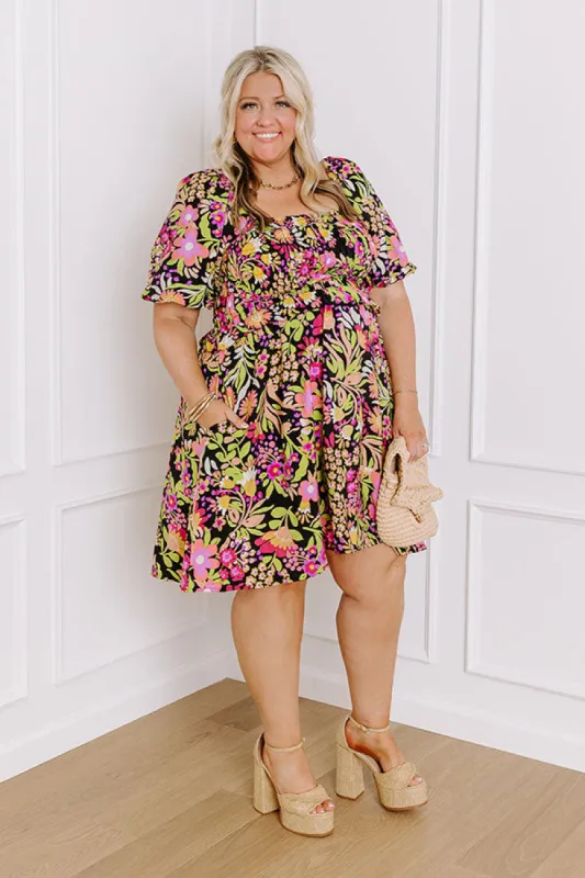 Wildflower Dreams Smocked Mini Dress Curves sold by Impressions