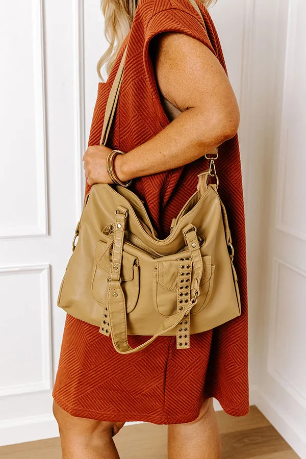 Wisteria Avenue Faux Leather Tote In Khaki sold by Impressions product image thumbnail 4