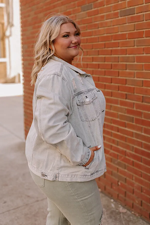 Risen The Kimora Distressed Denim Jacket Curves sold by Impressions product image thumbnail 3