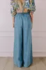 The Serena High Waist Chambray Pants in Medium Wash sold by Impressions