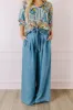 The Serena High Waist Chambray Pants in Medium Wash sold by Impressions