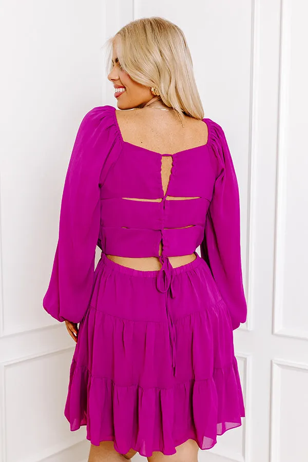 Haute Harmony Mini Dress In Orchid Curves sold by Impressions product image thumbnail 2