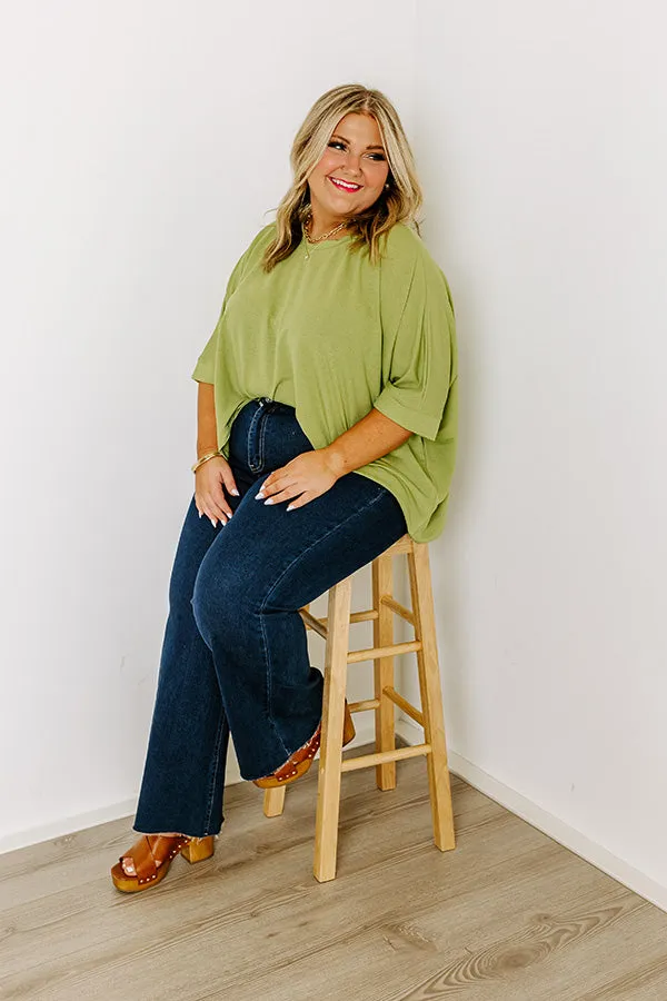 One Way Ticket Shift Top in Lime Punch Curves sold by Impressions