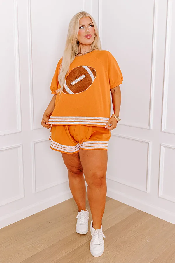 Sideline Social Embroidered Top in Rust Curves sold by Impressions product image thumbnail 4