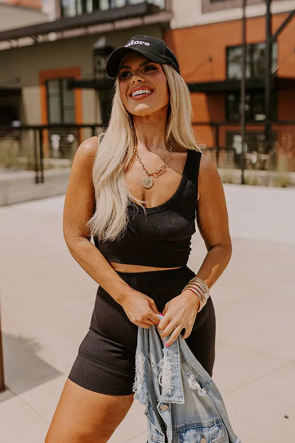 Trailside Cutie Ribbed Crop Top Curves sold by Impressions