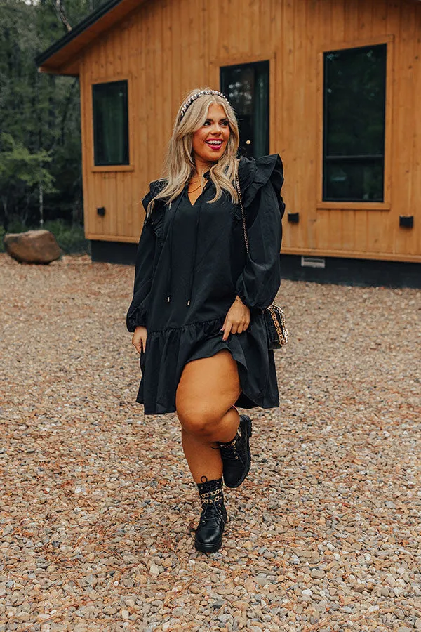 New To Town Shift Dress In Black Curves sold by Impressions