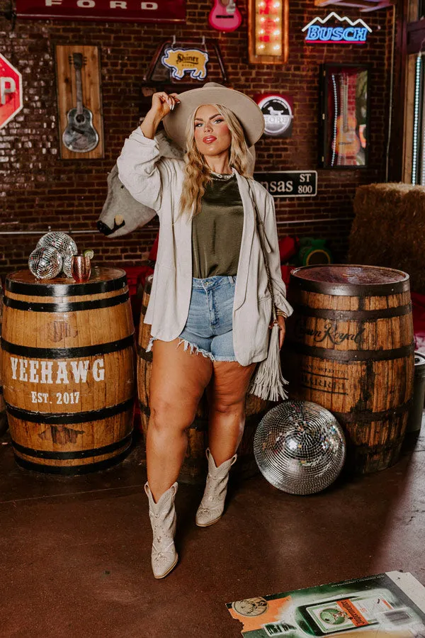 Chic Enterprise Shift Top In Olive Curves sold by Impressions product image thumbnail 4