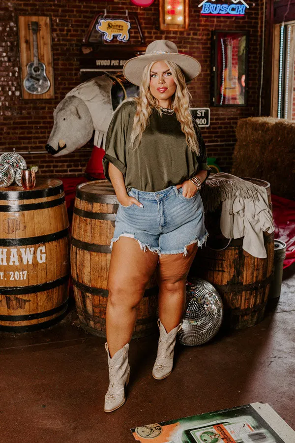 Chic Enterprise Shift Top In Olive Curves sold by Impressions product image thumbnail 2