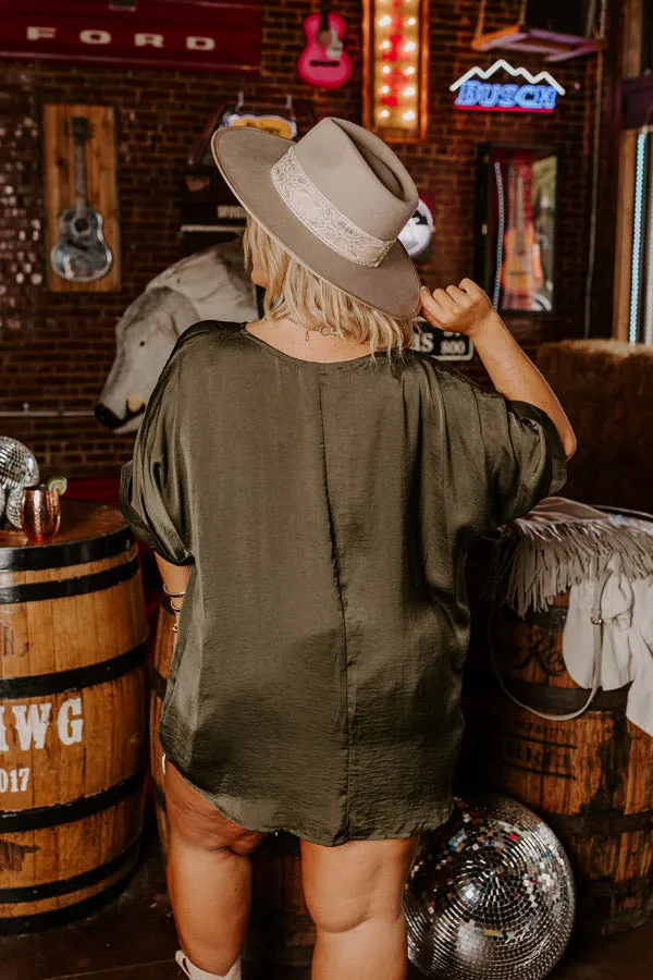 Chic Enterprise Shift Top In Olive Curves sold by Impressions product image thumbnail 3