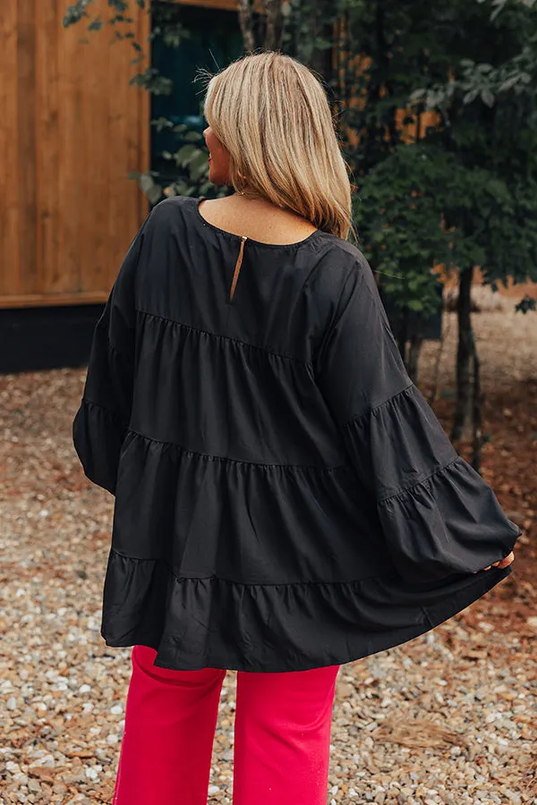 Ever So Posh Shift Top In Black Curves sold by Impressions product image thumbnail 3