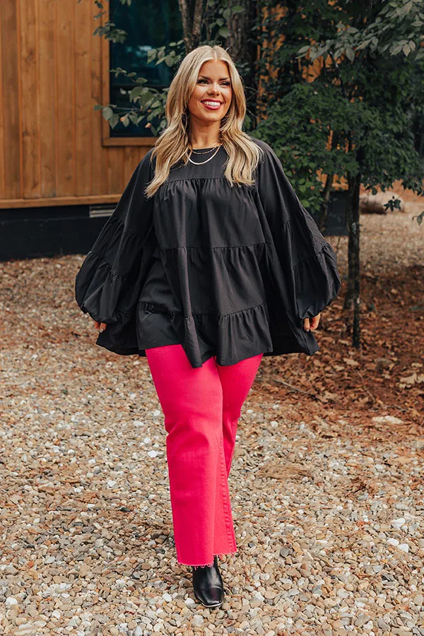 Ever So Posh Shift Top In Black Curves sold by Impressions product image thumbnail 4