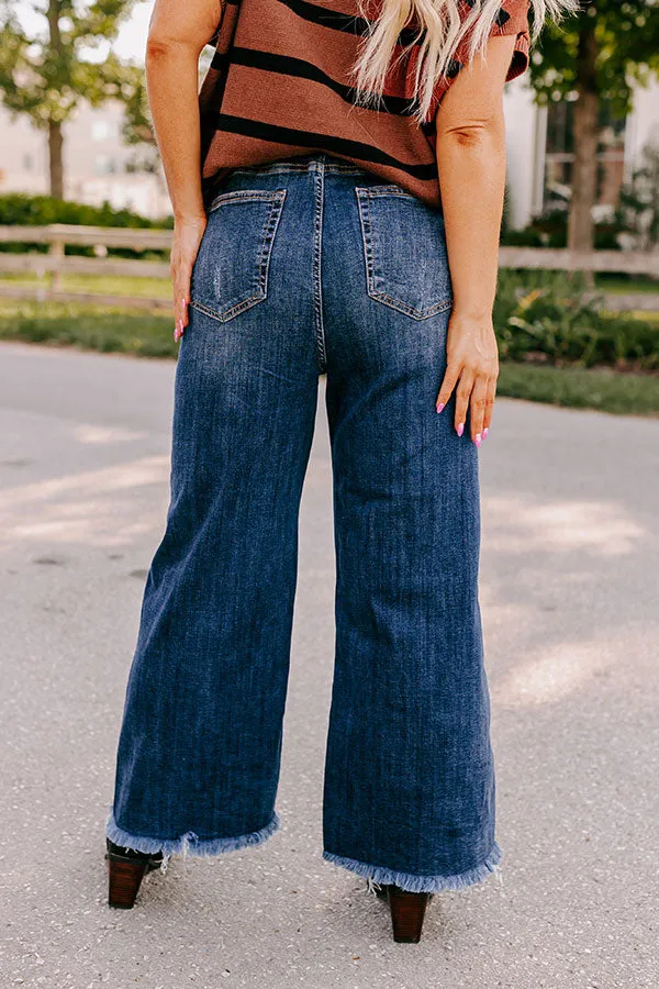 Risen Samantha High Waist Wide Leg Jean in Dark Wash Curves sold by Impressions product image thumbnail 4