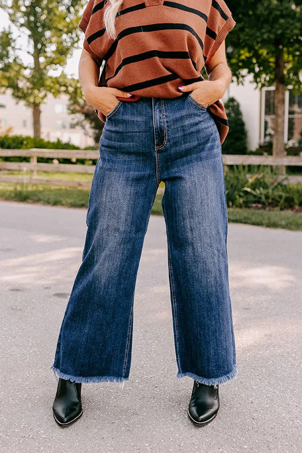 Risen Samantha High Waist Wide Leg Jean in Dark Wash Curves sold by Impressions product image thumbnail 2