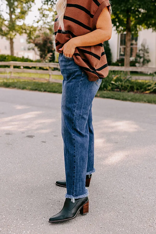 Risen Samantha High Waist Wide Leg Jean in Dark Wash Curves sold by Impressions product image thumbnail 3