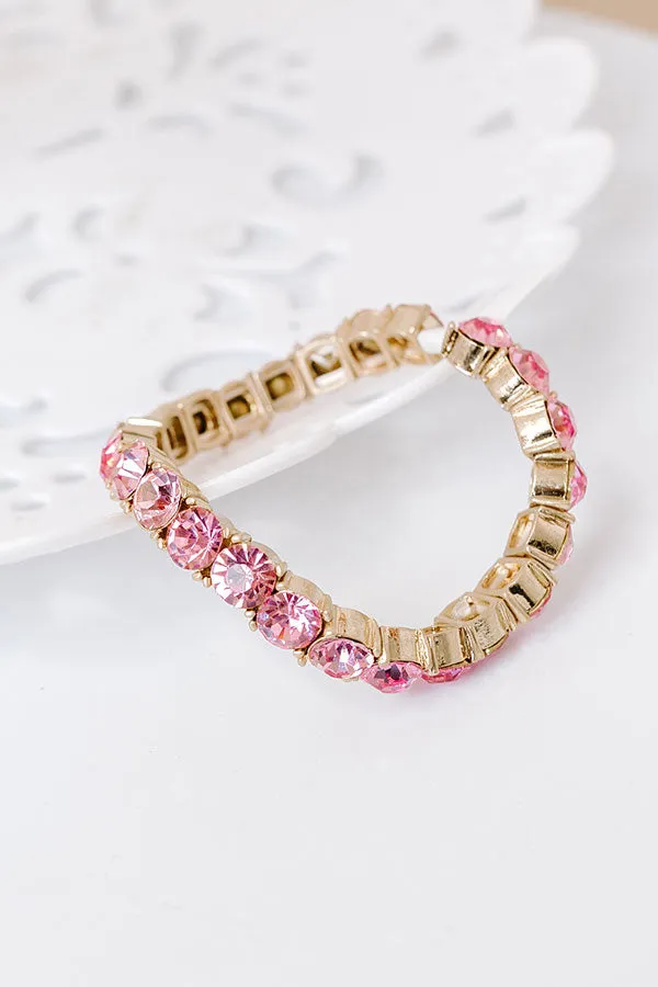 All The Sparkles Stretch Bracelet in Pink sold by Impressions product image thumbnail 2