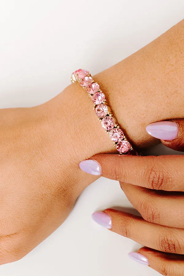 All The Sparkles Stretch Bracelet in Pink sold by Impressions product image thumbnail 3
