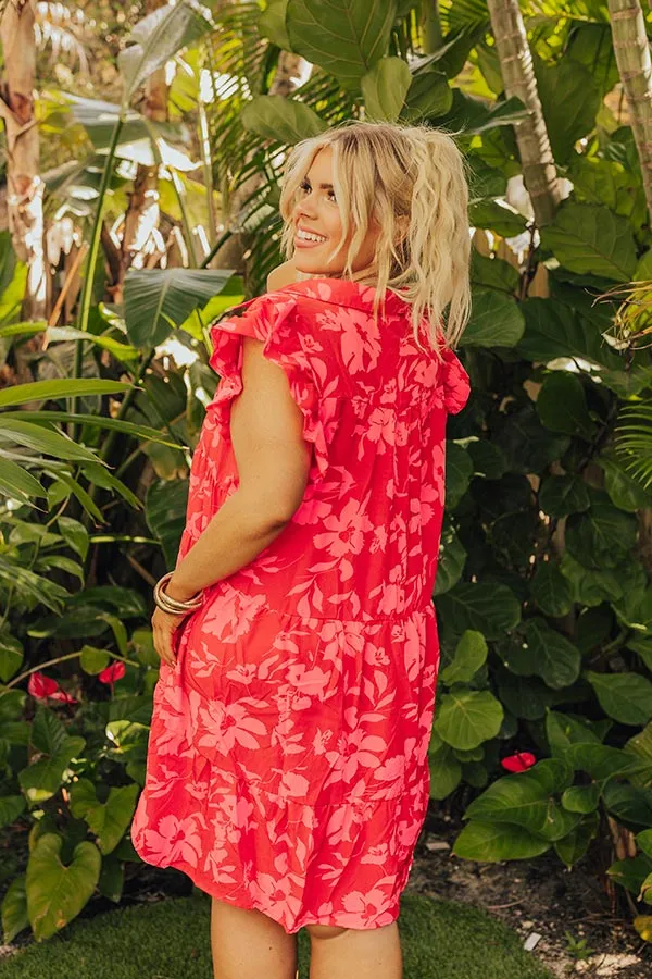 Cabana Date Floral Dress In Red Curves sold by Impressions product image thumbnail 2