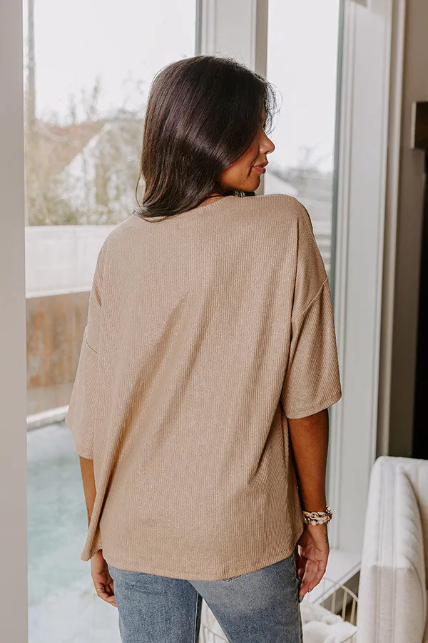 Subtle Shimmer Shift Top in Iced Latte sold by Impressions product image thumbnail 4