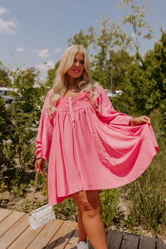 Manhattan Meeting Tunic Dress In Pink Curves sold by Impressions