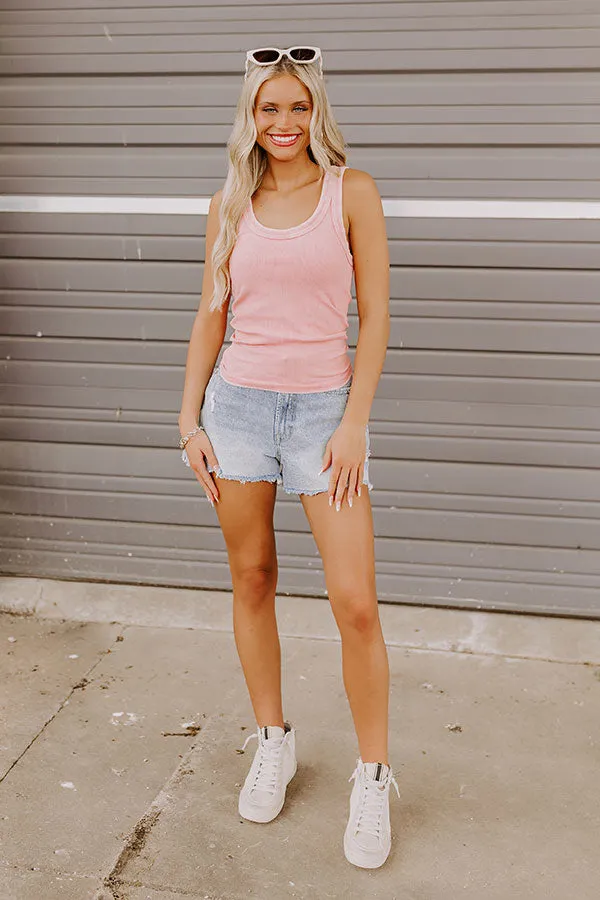 Summer Basic Ribbed Reversible Tank in Pink sold by Impressions product image thumbnail 5