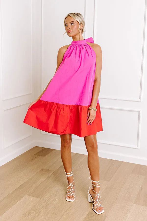 Springtime Cocktails Color Block Dress in Bubblegum Pink sold by Impressions product image thumbnail 5