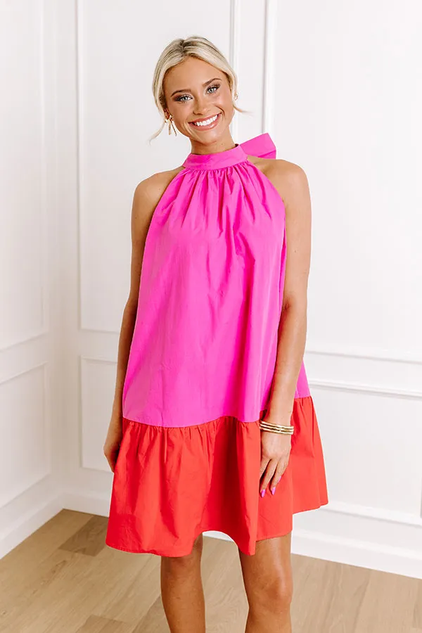 Springtime Cocktails Color Block Dress in Bubblegum Pink sold by Impressions product image thumbnail 2
