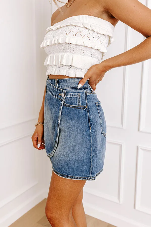 The Kiersten High Waist Wrap Mini Skirt sold by Impressions product image thumbnail 4