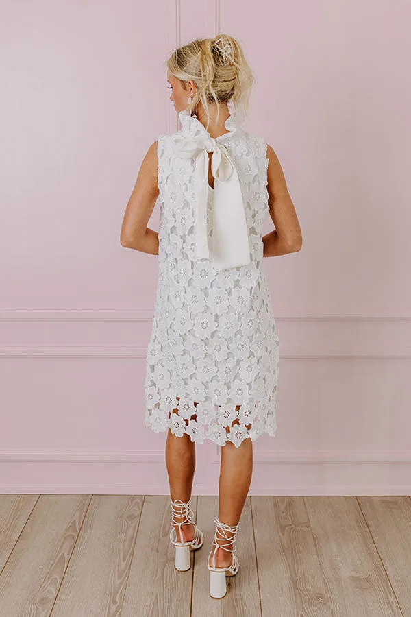 Champagne Toast Crochet Mini Dress in White sold by Impressions product image thumbnail 5