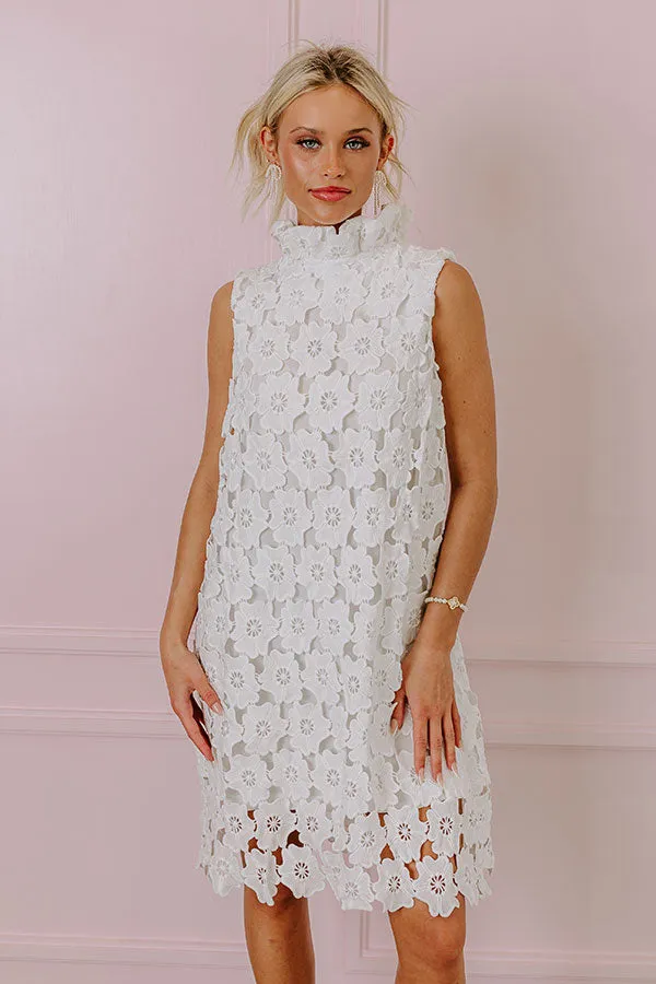 Champagne Toast Crochet Mini Dress in White sold by Impressions product image thumbnail 2