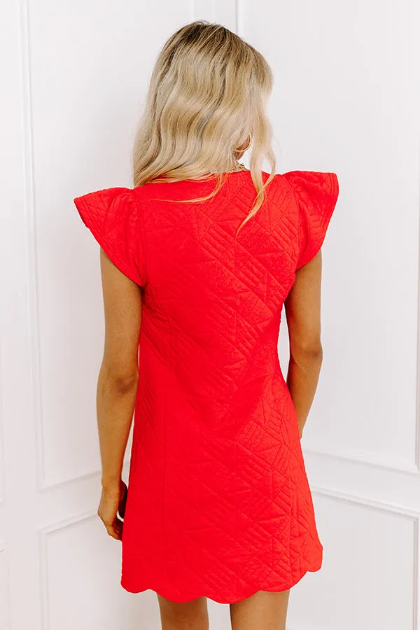 Uptown Party Quilted Mini Dress in Red sold by Impressions product image thumbnail 4