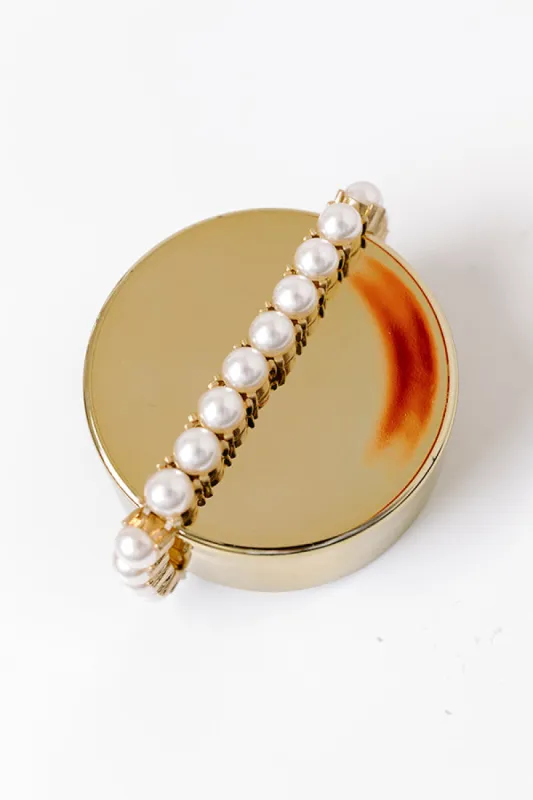 All The Sparkles Stretch Bracelet in Pearl sold by Impressions