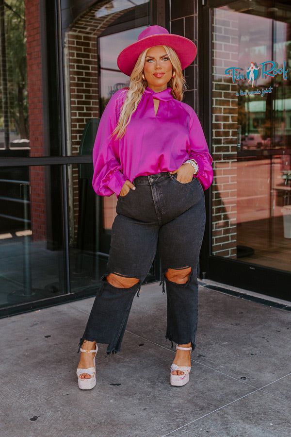 The Polliana High Waist Distressed Jean in Black Curves sold by Impressions product image thumbnail 3