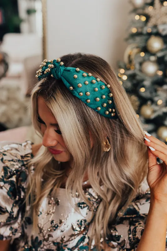 Buttercup Kisses Embellished Headband In Emerald sold by Impressions