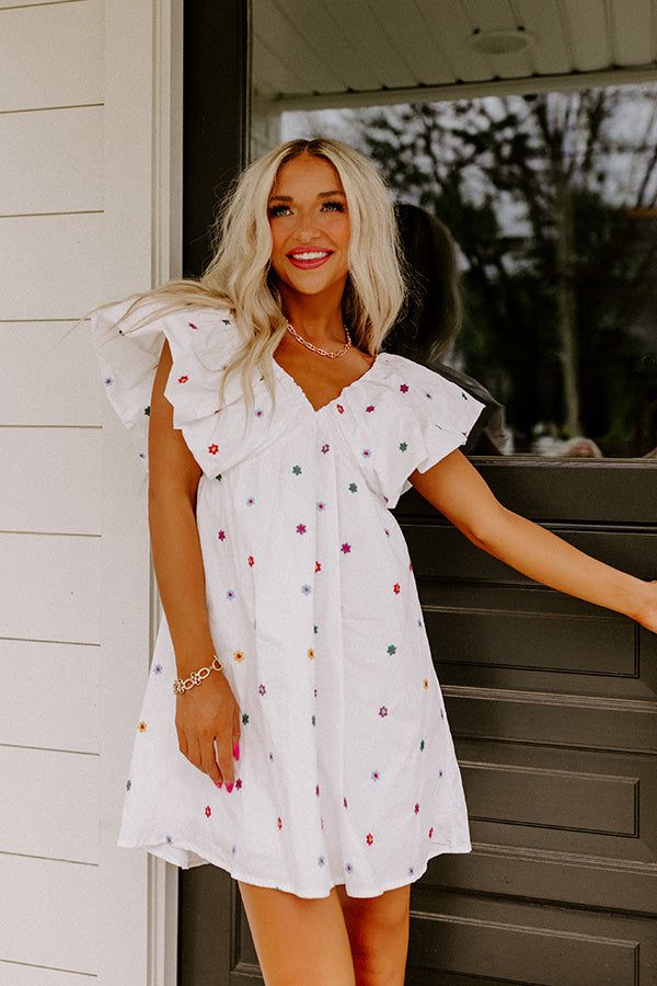 Grand Vision Embroidered Mini Dress sold by Impressions