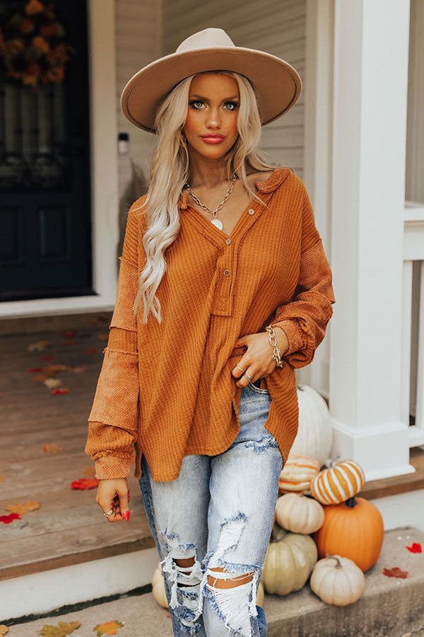 Snuggles And S'mores Waffle Knit Top sold by Impressions product image thumbnail 3